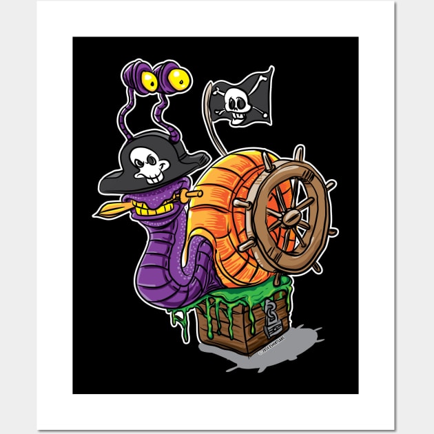 Snail Pirate Wall Art by eShirtLabs